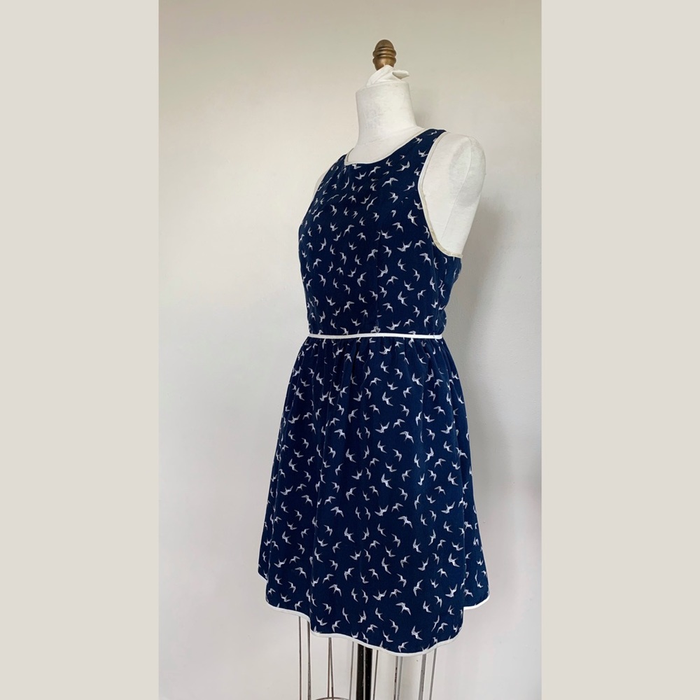 Blue & White Nautical Dove Dress